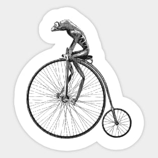 High Wheel Frog bicycle Sticker